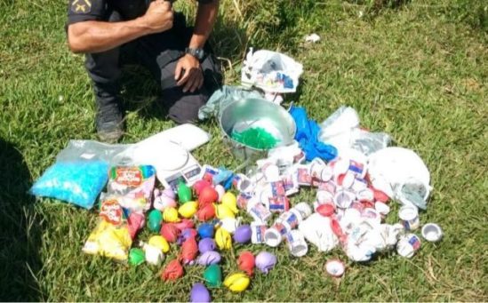 PM apreende droga em balões de festa (Foto: divulgação)