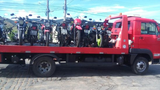 Motocicletas apreendidas na Operação Carnaval (Foto: Divulgação)