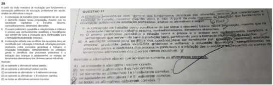 Questão de prova para professor seria igual a do concurso da Fundação Oswaldo Cruz de 2010 (Foto: Reprodução)