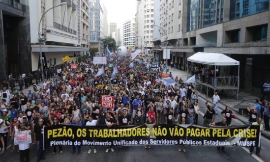 Manifestação dos servidores do Estado do RJ (Agência O Globo)