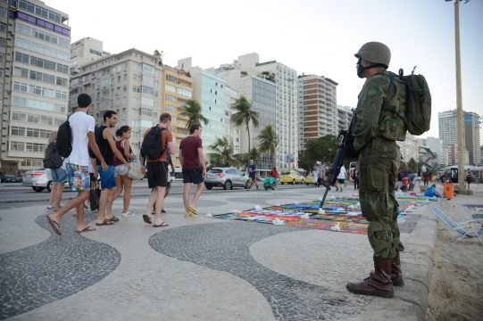 Forças Armadas na praia de Copacabana, (Tomaz Silva/Agência Brasil)